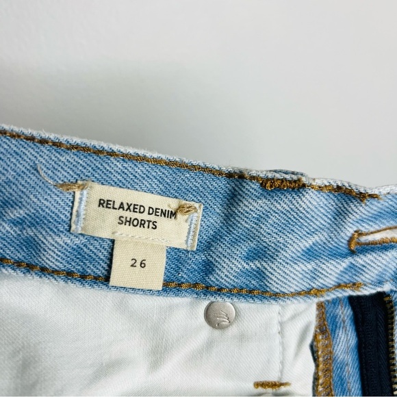 MADEWELL relaxed denim shorts light blue wash size 26 - Picture 7 of 8